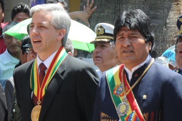  Presidente Evo Morales y Vicepresidente Álvaro García ratificaron su renuncia al secreto bancario