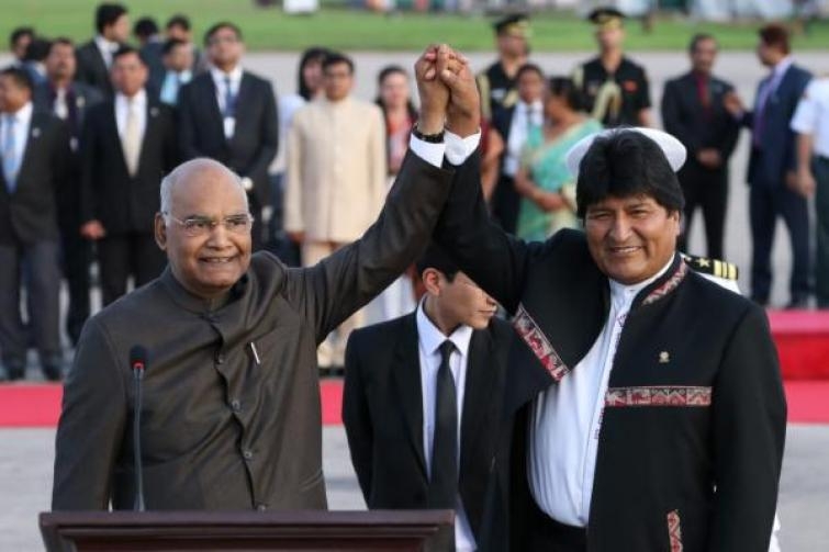 Presidente de India, Ram Nath Kovind llegó a Bolivia histórica visita oficial  